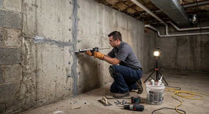 Basement Crack Repair in New Haven County, CT