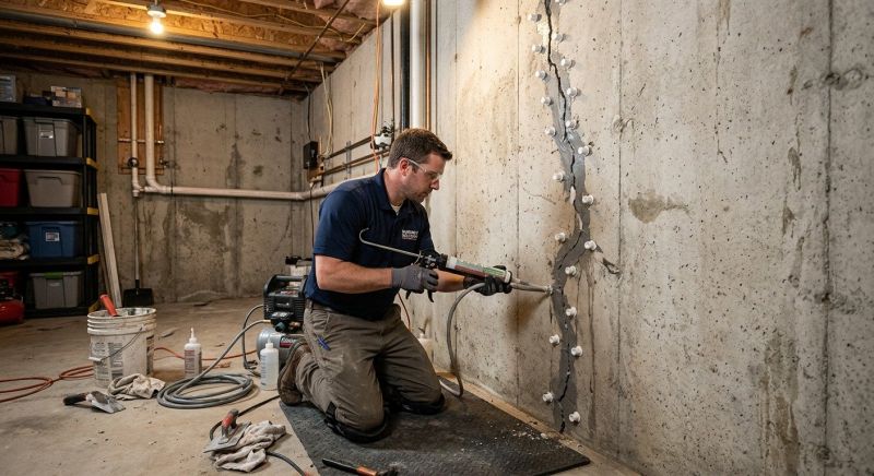 Basement Crack Repair in New Haven County, CT