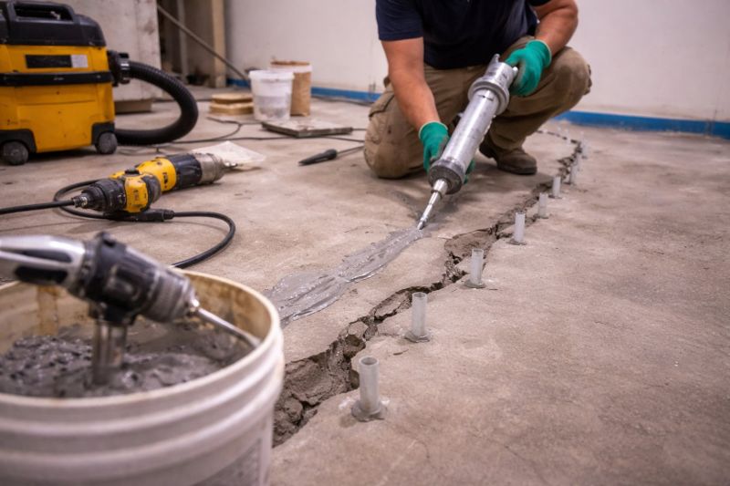 Cracked Basement Floor Repair in New Haven County, CT