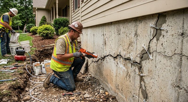 Cracked Foundation Repair in Bethany, CT