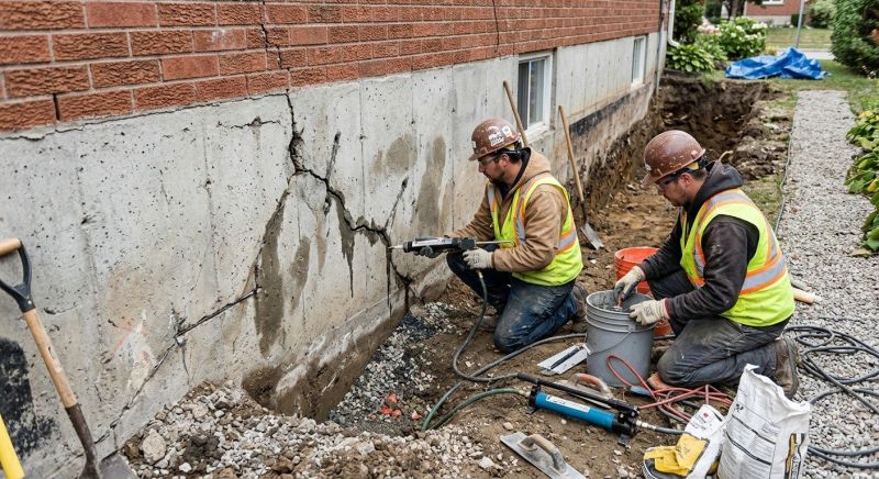 Cracked Foundation Repair in Branford, CT