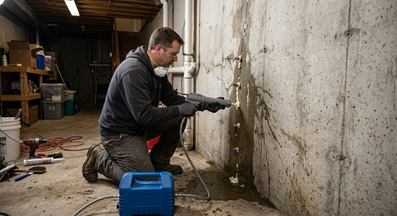 Cracked Foundation Repair in Middlebury, CT