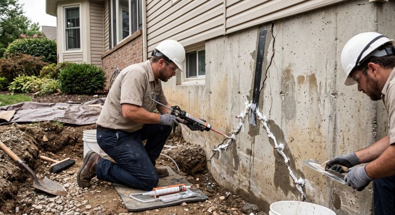 Cracked Foundation Repair in Newtown, CT