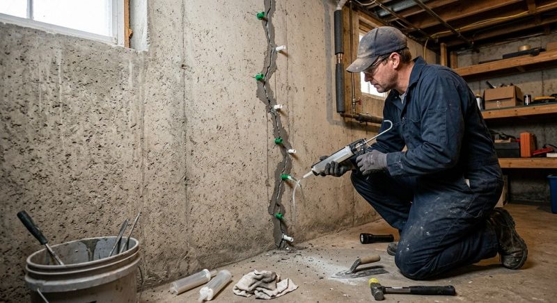 Foundation Crack Repair in Bethany, CT