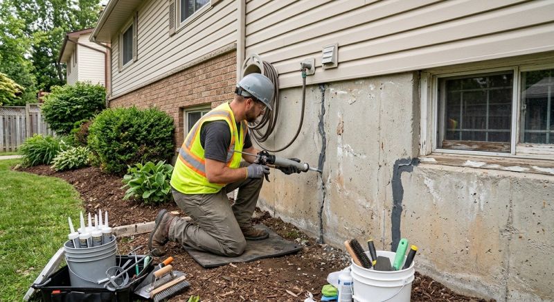 Foundation Crack Sealing in New Haven County, CT