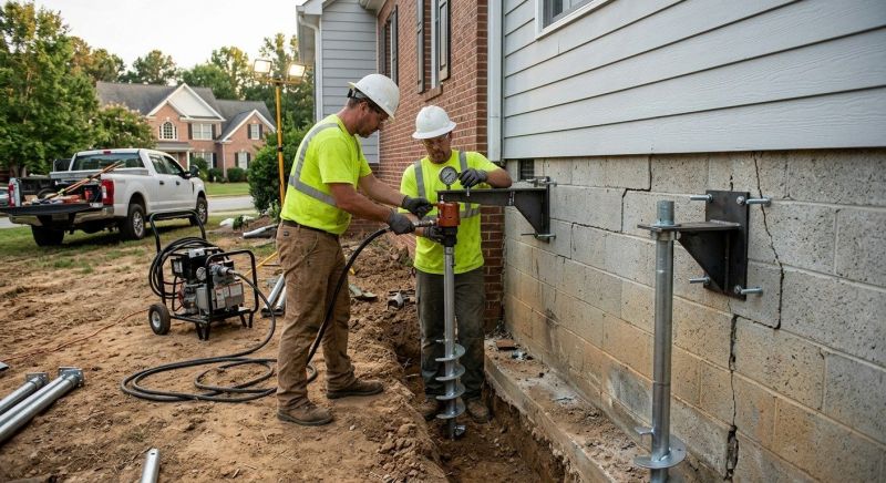 Helical Piers Installation in New Haven County, CT