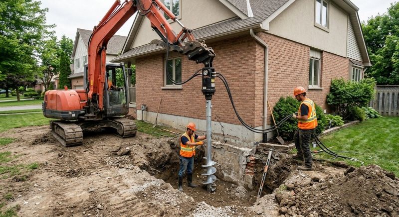 Helical Pile Installation in New Haven County, CT
