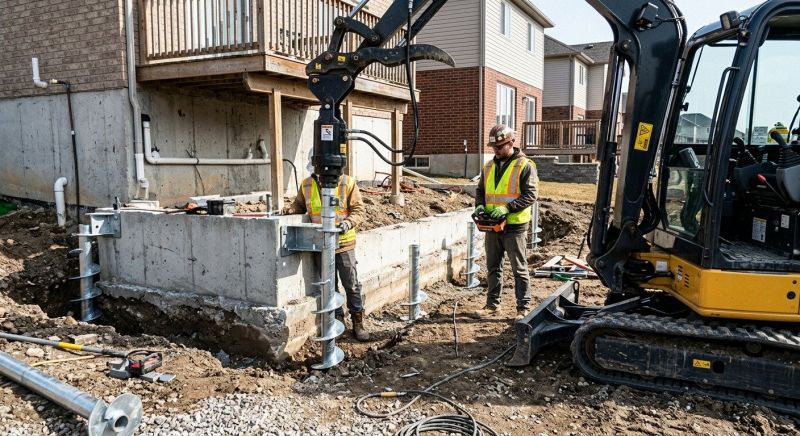 Helical Pile Installation in New Haven County, CT