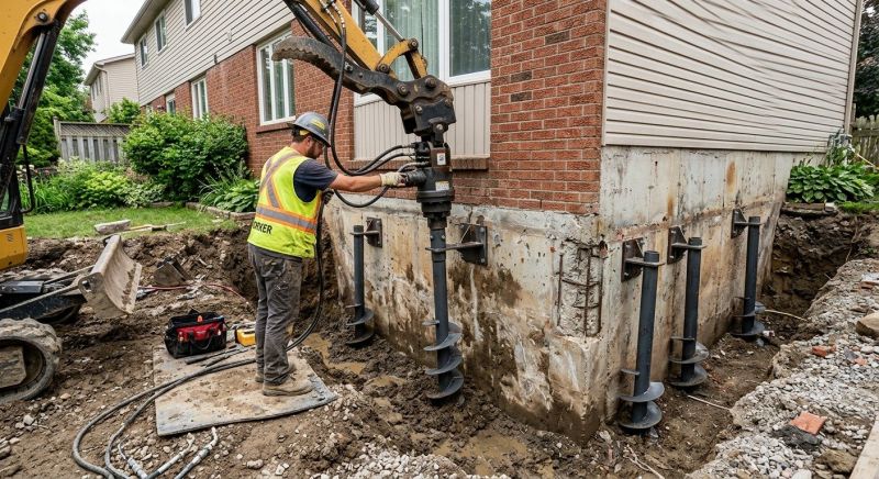 Helical Pile Installation in New Haven County, CT