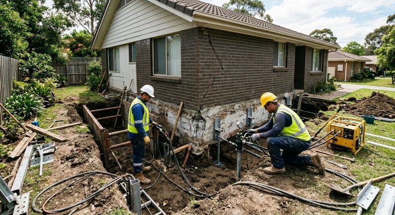House Foundation Repair in Woodbridge, CT