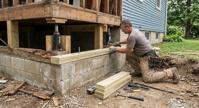 House Foundation Repair in Woodbridge, CT