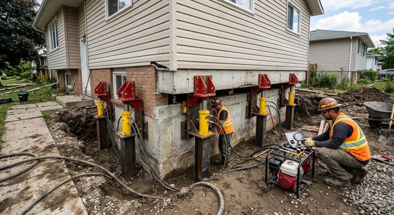 Sinking Foundation Lifting in New Haven County, CT