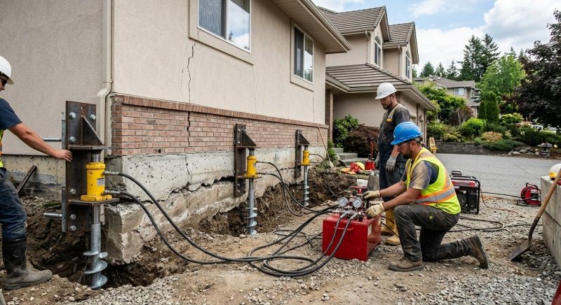 Sinking Foundation Lifting in New Haven County, CT