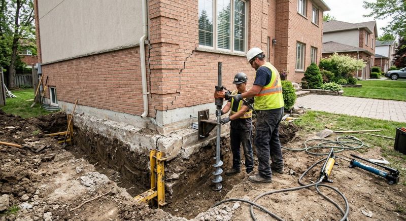 Sinking Foundation Repair in Haddam, CT