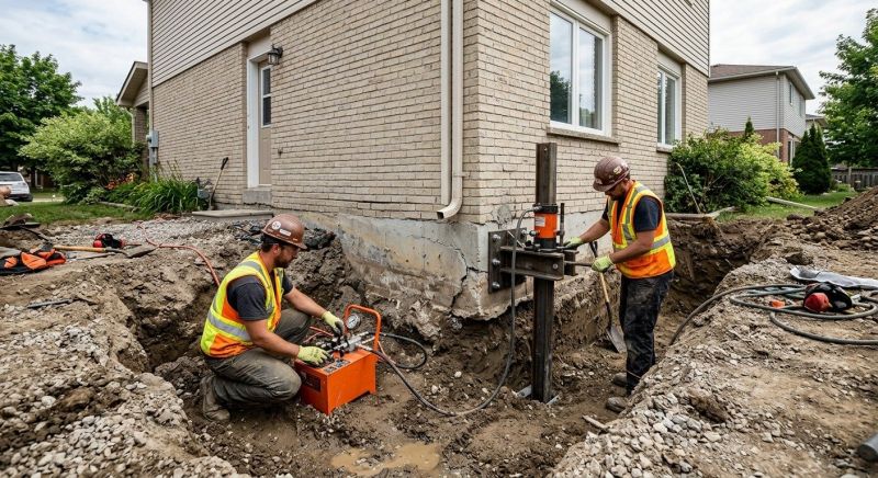 Sinking Foundation Repair in Hamden, CT