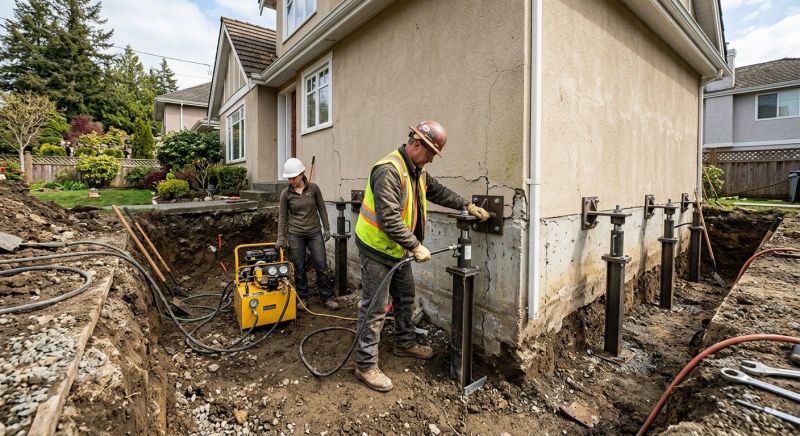 Sinking Foundation Repair in Middletown, CT