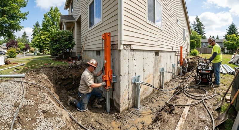 Sinking Foundation Repair in Shelton, CT