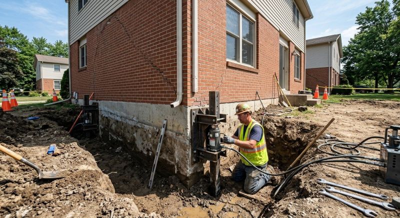Sinking Foundation Repair in Southbury, CT